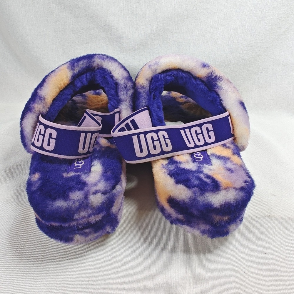 UGG Fluff Yeah Slide Slipper 11 Purple Orange Marble Violet Night Sandals 42 - Picture 8 of 11